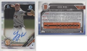 2019 Bowman Chrome Prospect Auto Logan Webb #CPA-LW Auto