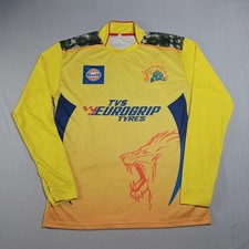 Chennai Super Kings IPL Cricket Jersey Mens XL Yellow Long Sleeve 2022