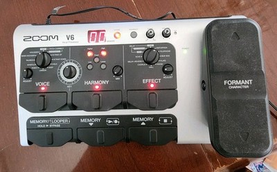 ZOOM V6-SP Vocal Processor Effects Pedal Bass Black Silver Audio Sound Parts Pro