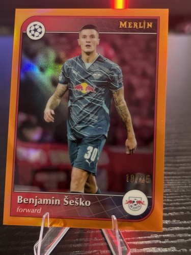 2024-25 Topps Merlin Uefa Club Competition - Benjamin Sesko Orange Refractor /25