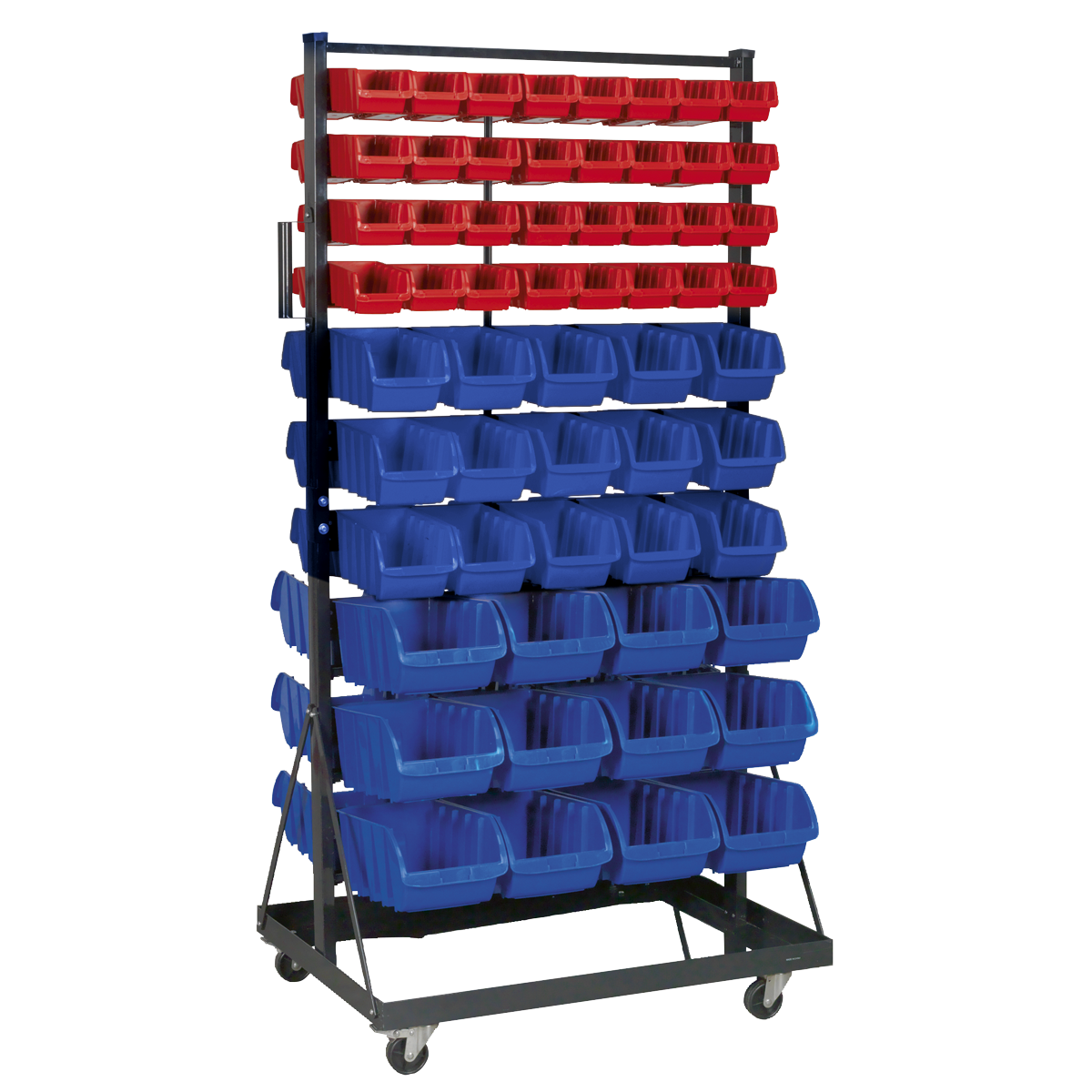 Sealey Mobile Bin Storage System And 118 Bins - Image 4