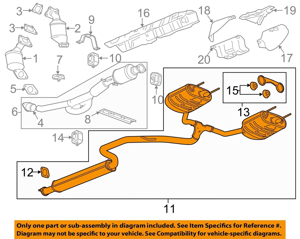 GM OEM 13-19 XTS Exhaust System Exhaust Components-Muffler Pipe