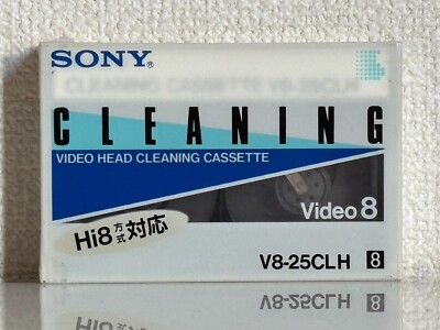 '' New '' Sony Hi8 8mm VIDEO HEAD CLEANING CASSETTE V8-25CLH Cleaner