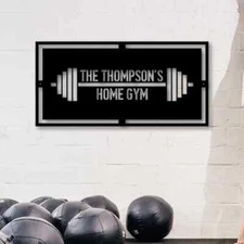 Personalized Home Gym Sign, Custom Metal Gym Sign, Home Gym Sign, Workout Sign