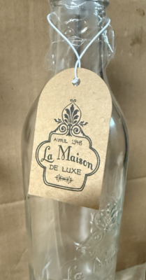 2pc LA MAISON DELUXE Glass Bottle Oil and Vinegar Dispenser Set