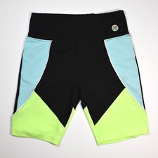 Justice Girl's Bike Shorts Black Green Blue Size 10 M 
