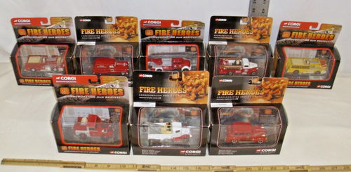 CORGI FIRE HEROES FIRE ENGINES X8 NEW IN BOXES