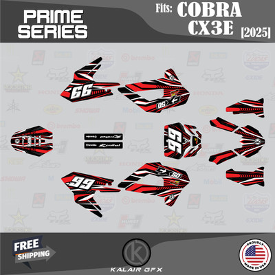 Graphics Kit for COBRA CX3E CX 3E (2025) Prime Series - RED
