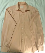 Prada Mens Shirt Pink Dress Shirt Button Up Size 15 1/2 | 39 Italy