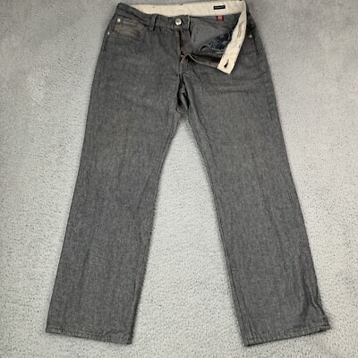 Agave Jeans Mens 33 Pragmatist Classic Jeans Straight Gray Flannel Like USA