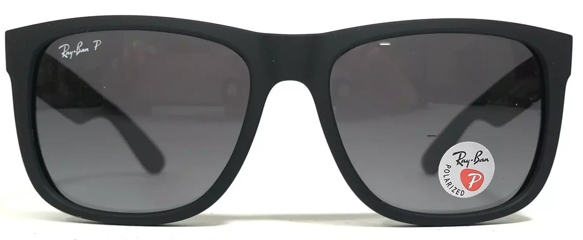 Ray-Ban Sunglasses RB4165 622/2V Justin Matte Black Polarized Grey
