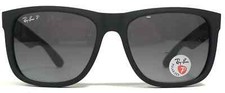 Ray-Ban Sunglasses RB4165 622/2V Justin Matte Black Polarized Grey 54mm Lenses