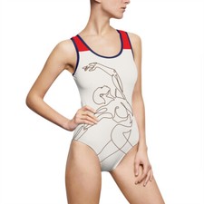 Women's Classic One-Piece Swimsuit Red