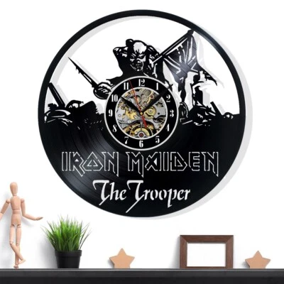 VINYL REVOLT Iron Maiden Wall Clock - Retro Decor - Unique Home Accent - Perfect Gift