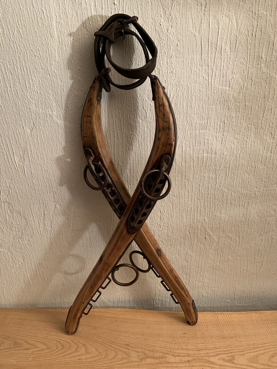 Vintage Horse Harness Reins Collar Yoke Marked JC Name Vintage Horse Harness Reins Collar Yoke Marked JC Name