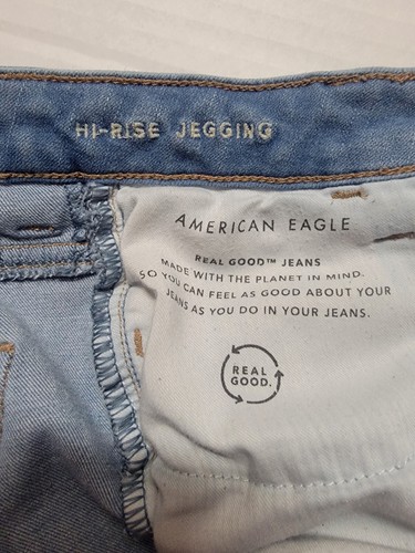 American Eagle Distressed Jegging Jeans Sz 0 Hi-Rise Stretch - Picture 18 of 18
