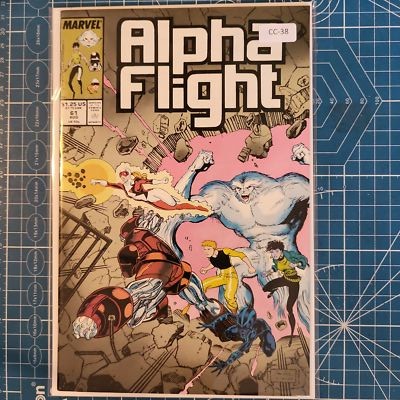 ALPHA FLIGHT #61 VOL. 1 7.0+ MARVEL COMIC BOOK CC-38