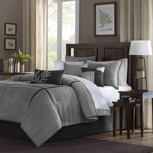 Madison Park - Dune 7 Piece Comforter Set - Full - Grey