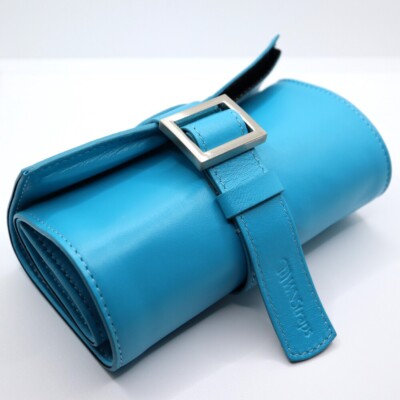 Rotolo porta orologi e posti in vera pelle Fatto a mano Made