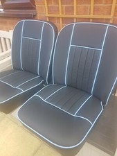 MGB ROADSTER ALL LEATHER FRONT SEAT COVERS 1962-1968 NON RECLINERS SUPER QUALITY