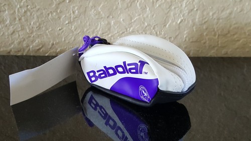 Babolat Wimbledon Mini Keychain Mini Bag White Purple - Picture 4 of 8