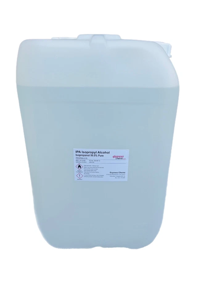 EXPRESS CHEMS Isopropyl Alcohol 25 Litre IPA 99.9% Rubbing Pure 25L Screw Cap