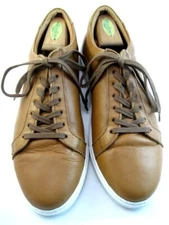 Allen Edmonds "COURTSIDE" Low-Top Leather Dress Sneakers 10 D Walnut (217N)