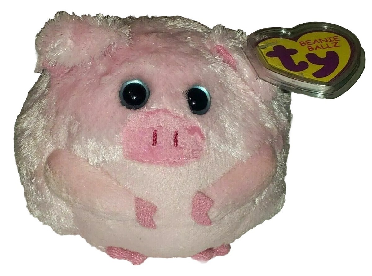 Ty Beanie Ballz - BEANS the Pig (5 Inch) NEW MWMTs Stuffed Animal