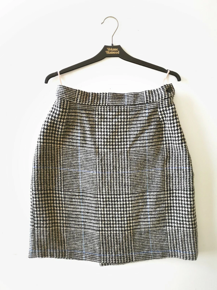 Plaid wool skirt clearance 90s