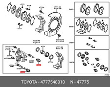 Original boot, bush dust for rear disc brake, 4777548010 for TOYOTA 47775-48010