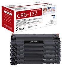 5 PK Black CRG 137 Toner Cartridge Fits for Canon 137 MF232w MF236n MF231 Toner