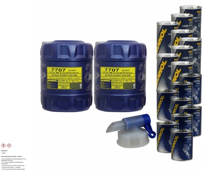 40L Motoröl MANNOL 7707 5W-30 8xLeak-Stop+Motor Flush
