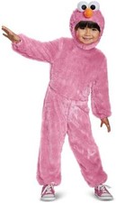 Pink Elmo Comfy Fur Sesame Street Monster Fancy Dress Up Halloween Child Costume