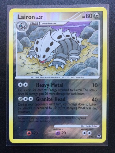 Alte Pokemon Platin Rising Rivals Lairon Reverse Holo 44/111 TCG Karte - 2009 - Bild 1 von 3