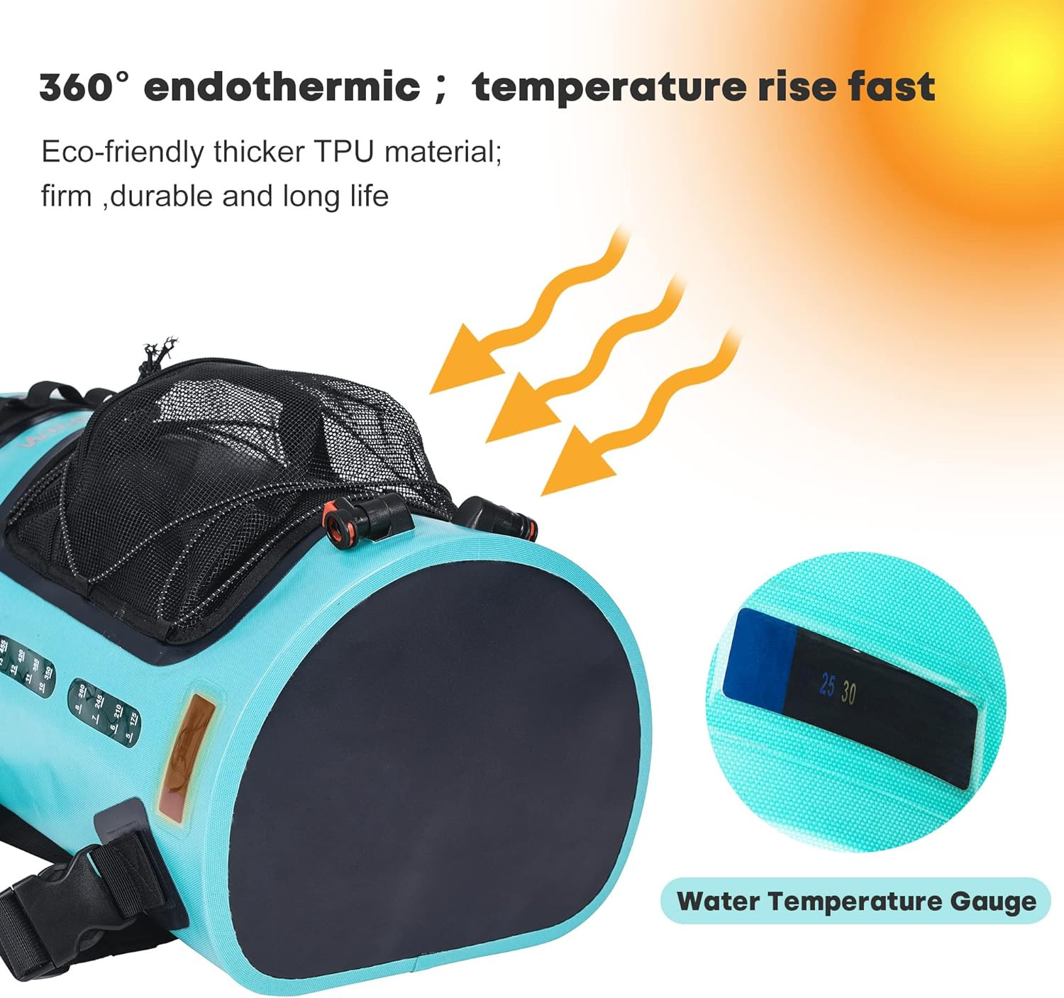 Sac de douche portative de 22L idéal pour retour de plage