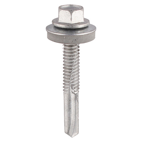 Timco Metal Heavy Section Screws Hex EPDM Washer Exterior Zinc 5.5x38 Bag of 100