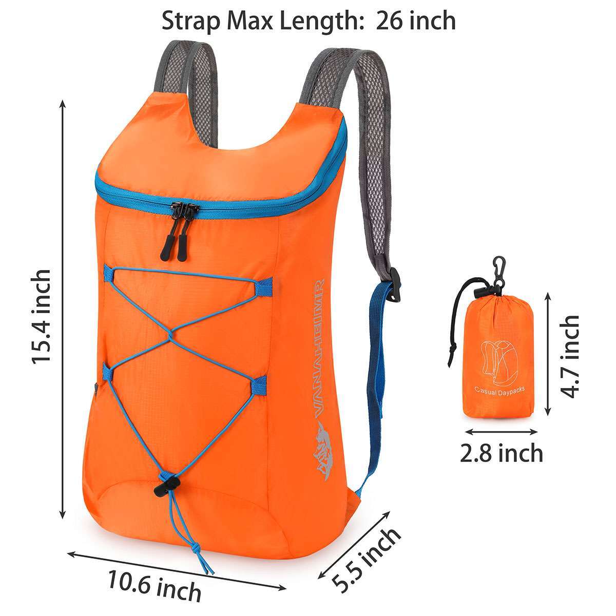 Durable Lightweight Packable Backpack Water Resistant Travel  display picture 3