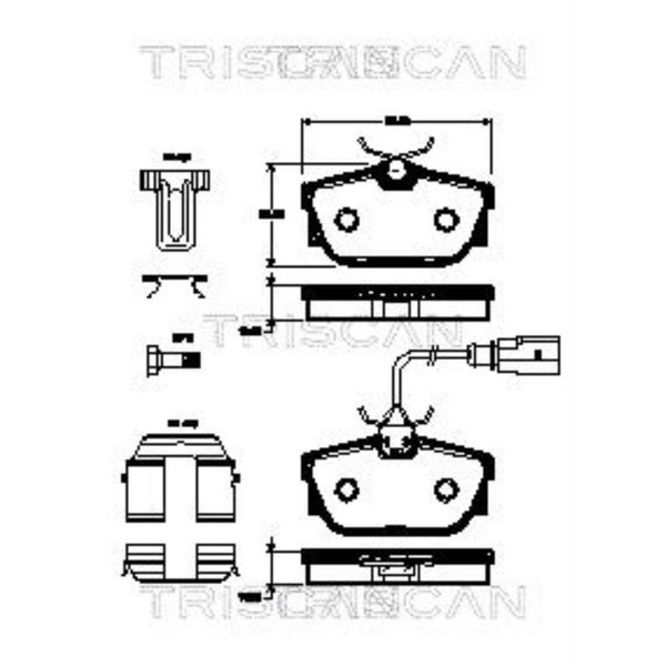 Triscan BremsbeläGe Bremsbelegsatz Hinten FüR VW Transporter IV Bus-image