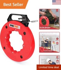 Fish tape Wire Puller 100ft - Easy to use Cable Puller Tool with Double Loop ...