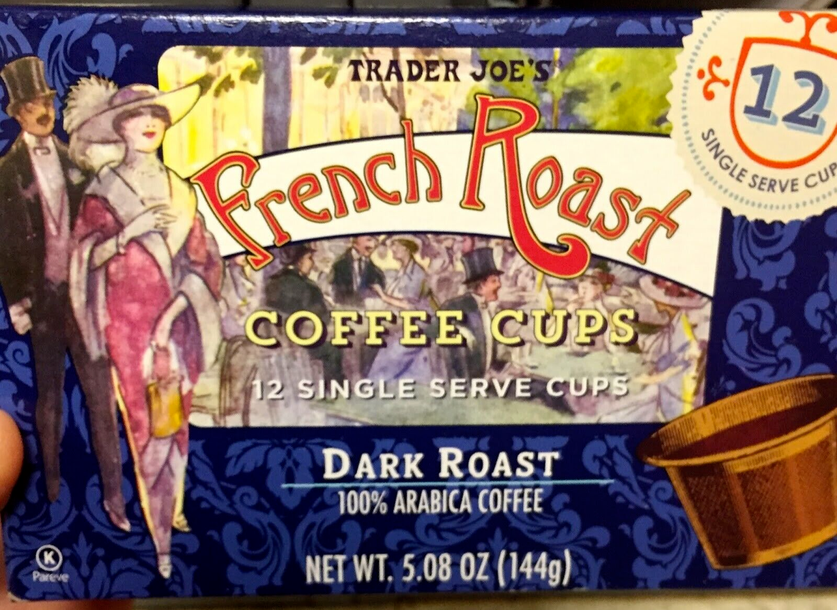 2 Packs Trader Joe's French Roast Coffee Cups Dark Roast 12 Cups