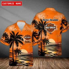 Personalized Harley Motor Racing Davidson Casual Button Down Shirt Unisex Adults