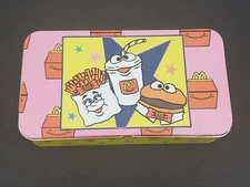 McDonald's Tin- Pencil/Crayon Holder- 1996- Happy Meal- Pink & Yellow