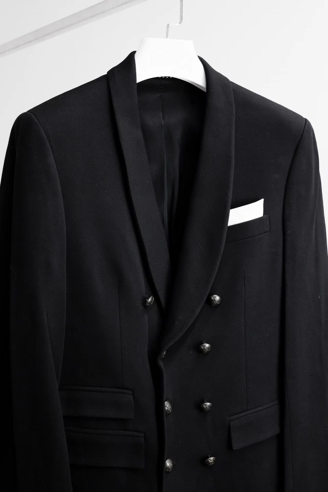 Blazer Neil Barrett Negro Doble Pecho, Talla UK 46 Foto 3 de 4