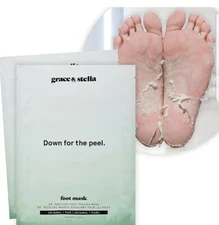 Grace & Stella Dr. Pedicure Exfoliating Foot Peeling Mask 2 PAIRS IN BOX 