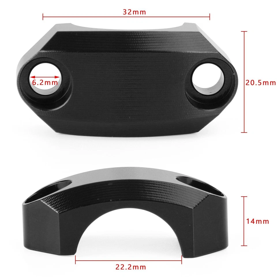 7/8" Brake Master Cylinder Clutch Clamp Cover fits 22mm Standard Bar For Honda U - Image 4 of 4