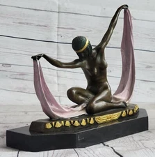 Handcrafted bronze sculpture SALE Marble Mirval By Dancer Nude Graceful Sale