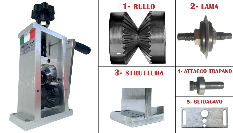 MACCHINA SPELAFILI SPELLACAVI SPELACAVI SGUAINACAVI RECUPERO RAME - Immagine 2 di 4