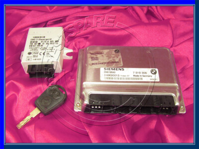 BMW Z3 3 5er E36 E46 E39 2.5i M54 MOTORSTEUERGERÄT DME MS43 ZÜNDSCHLÜSSEL EWS SET
