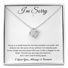 I'm Sorry Necklace Gifts, Apology Gifts For Her, Forgiveness Gift, Wife Gift