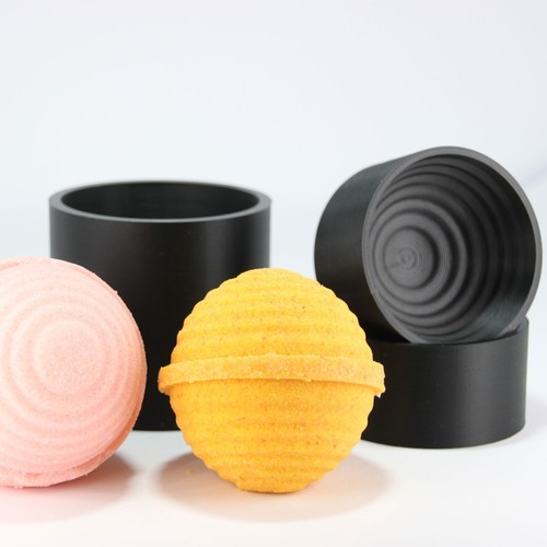 RIPPLE BALL Bath Bomb Mold, DIY original BathBombs Set 3D Printed Kit - Picture 1 of 9